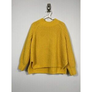 Old Navy Yellow Chunky Knit Sweater XS 5 Cozy Pullover Kids